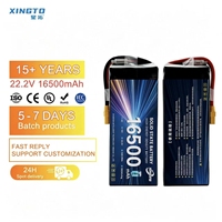 Batterie Li-ion NMC rechargeable au silicium-carbone semi-solide de technologie avancée 6S 16500 mAh 400 Wh/kg avec certification CE pour drone UAV