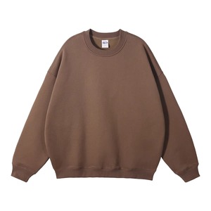 เสื้อสเวตเชิ้ตผู้ชายแฟชั่นทรงโอเวอร์ไซส์ หนานุ่ม ไหล่ตก คอกลม ไม่มีลาย คุณภาพสูง รับสกรีนโลโก้ ขายส่ง - Product Image 4