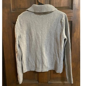 Cardigan gris en laine pour homme à col châle, manches longues, bouton unique, couleur unie, idéal pour l'automne, anti-boulochage, épaisseur standard - Product Image 4