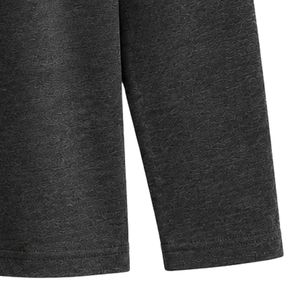 Charcoal Gray Jack & Jill Crest Patch Embroidered Long Sleeve Sweatshirt Crew Neck Pullover Fleece <b>Top</b> with Ribbed Trim for Club - Product Image 5