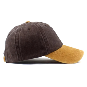 New Arrival Solid Color Sports Cap Unisex High Quality Vintage Style Breathable Waterproof Fabric PVC Customizable Baseball Cap - Product Image 5