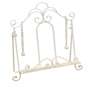 Elegante Soporte Metálico Ajustable Multifuncional para Libros de Cocina, Revistero, Organizador de Almacenamiento, Estantería Blanca para Decoración del Hogar - Product Image 1