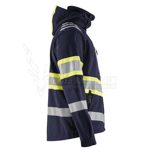 Chaqueta de Trabajo Reflectante de Alta Visibilidad para Hombre, Transpirable, Uniforme de Seguridad de Poliéster con Capucha y Bolsillos con Cremallera - Product Image 4