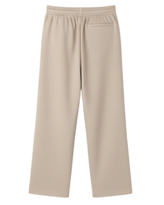 Custom Beige Wide Leg Sweatpants Women Elastic Waist <b>Drawstring</b> Lounge Pants Casual Loose Fit Custom Bulk Manufacturer Supply - Product Image 5