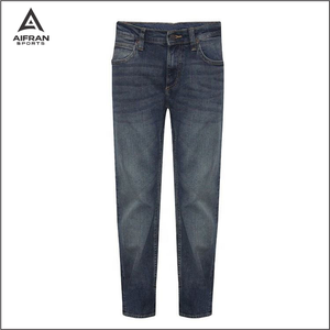 Jeans en denim personnalisés Aifran OEM, haute qualité, pour hommes et femmes, vente en gros, prix compétitif - Product Image 1