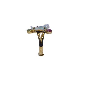 Wedding Wear 925 Sterling <b>Silver</b> Gold Plated Jewelry <b>Opal</b> Tourmaline Tsavorite Gemstone Women Wear Classic <b>Ring</b> - Product Image 4