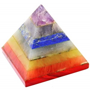 Vente en gros de pyramides en pierre naturelle polie de 50 mm, pierres de guérison des 7 chakras, pour la décoration spirituelle de la maison et le Feng Shui - Product Image 2