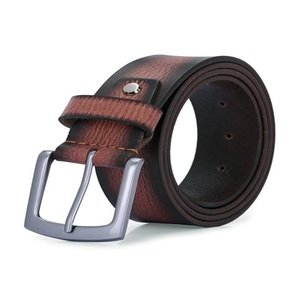 Cinturón Casual de Cuero Genuino de Dos Tonos Pintado a Mano Personalizado para Hombre, Adecuado para Uso Formal o Informal - Product Image 3
