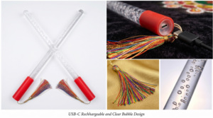 Nueva Colección AKSHARAM INNOVATIONS, Palos de Dandiya Acrílicos con Luz LED, Reutilizables, Seguros, Iluminación Vibrante, Cómodos y Duraderos - Product Image 4