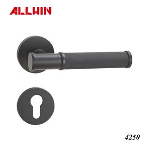 Ensemble de serrure de poignée de levier de porte intérieure en laiton massif de style moderne simple plat - Product Image 2