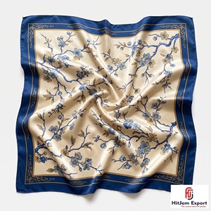 Écharpe carrée légère à impression numérique personnalisée, accessoires de mode, tissu élégant de qualité supérieure, fabricant OEM ODM, vente en gros - Product Image 6