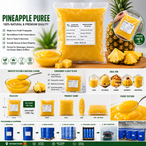 น้ำสับปะรดแท้ 100% สำหรับเครื่องดื่มบรรจุขวด ได้รับการรับรองฮาลาล - Product Image 1