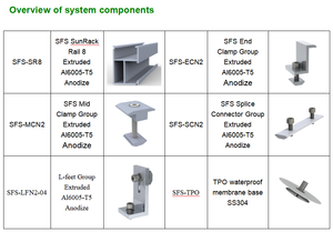 Sistema <span class=keywords><strong>de</strong></span> Montaje Solar para Techos TPO Sunforson, Soportes Impermeables para Instalación <span class=keywords><strong>de</strong></span> <span class=keywords><strong>Paneles</strong></span> <span class=keywords><strong>Solares</strong></span> en Techos TPO - Product Image 6