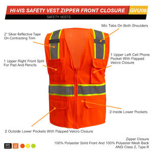 Chaleco de Seguridad Reflectante de Alta Visibilidad para Construcción, Varios Colores, Personalizable, Venta al Por Mayor - Product Image 2