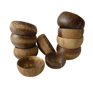 DISPONIBLE Juego de Utensilios de Cocina Decorativos Ecológicos de Alta Calidad, Tazón de Cáscara de Coco Premium Sostenible, Gran Venta - Product Image 1