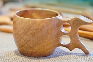 Taza Kuksa de Madera de Acacia Natural Hecha a Mano, Taza de Café Escandinava, Accesorio Ecológico para Camping - Product Image 2