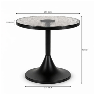 New Design Casted Glass Top <b>side</b> <b>Tables</b> Handmade Living Room Furniture <b>Round</b> Top Metal <b>Side</b> <b>Tables</b> - Product Image 5