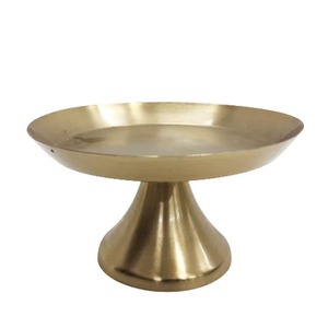 Newest <b>Cake</b> Stand Set 1Pcs Resin Gold <b>Flower</b> Base White Plate Heat Resistant Eco-Friendly Dishwasher Safe Hand Wash Only - Product Image 5