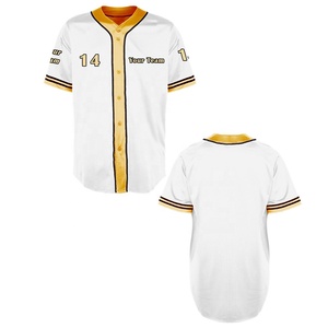 Camisetas Deportivas PIHA SPORTS para Hombre y Mujer, con Logotipo Personalizado, de Verano, para Béisbol, con Rayas, Botones, Manga Corta, Cuello en V, de Poliéster/Algodón - Product Image 4