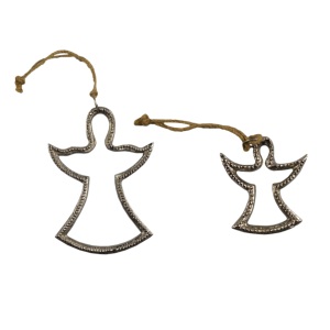 Décoration de Noël suspendue en métal massif avec finition plaquée pour la maison - Product Image 2