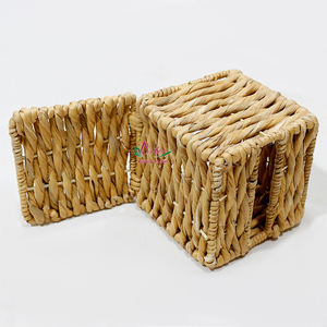 Panier artisanal en corde de jonc de mer et jacinthe d'eau de l'usine Artex Dong Thap, artisanat naturel du Vietnam, modèle SD4032G-1NA - Product Image 2