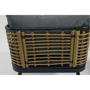 Set di Mobili da Giardino in Rattan PE a 4 Pezzi, Divano da Esterno con Piano in Vetro Temperato, Cuscini Lavabili, per Giardino, Bordo Piscina, Balcone - Product Image 5