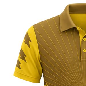 Camiseta de Cricket Dorada para Hombre, Manga Corta, Uniforme de Equipo, Ropa Deportiva para Partidos de Cricket al Aire Libre - Product Image 3