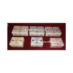 Handmade Floral Inlay Design Natural White Marble <b>Mother</b> <b>Of</b> <b>Pearl</b> Inlay <b>Jewellery</b> Box Rectangular Shape Used Home Decor And Gift - Product Image 5