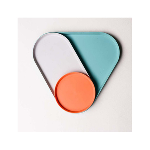 Plateau de service élégant en métal, nouvelle arrivée, décoratif, pour thé, café, nourriture, en-cas, desserts, pour la maison et l'hôtel. - Product Image 3