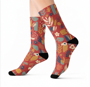 <b>Women</b> Custom Sublimation <b>Crew</b> <b>Socks</b> Printed Athletic Sports <b>Socks</b> Breathable Stretch <b>Crew</b> <b>Socks</b> Casual Gym Workout <b>Socks</b> ODM - Product Image 4