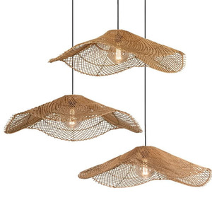 Scalloped Rattan Celling Lighting Best Seller Lamp Shades for Living Room Decor Chandeliers & Pendant <b>Lights</b> with Low MOQ - Product Image 2