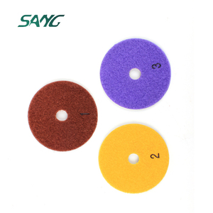 SANG OEM Disque de polissage diamanté à liant résineux 4 pouces 3 étapes pour marbre, granit, pierre, polissage rapide, pour meuleuse d'angle - Product Image 4