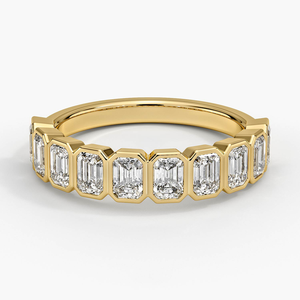 Emerald Cut Diamond Eternity Band <b>Ring</b> Minimalist Wedding Band Stackable Anniversary <b>Ring</b> Fine Jewelry Gift - Product Image 4