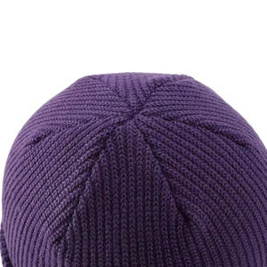 Purple Beanie Custom Knit <b>Winter</b> <b>Cap</b> Private Label Wholesale Headwear Manufacturer Logo Supplier USA EU Fashion Brand B2B Pro - Product Image 6