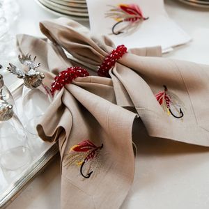 Anillo para Servilletas Bordado con Cuentas de Primera Calidad, con Diseño Elegante Hecho a Mano, para Decoración de Mesa de Comedor - Product Image 2