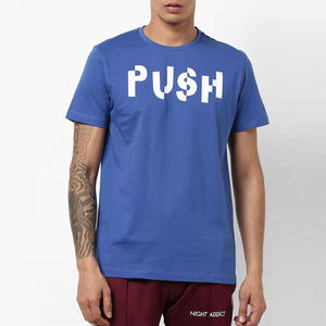 เสื้อยืดผู้ชายแฟชั่นฤดูร้อนใหม่ ผ้าฝ้าย 100% แขนสั้น คอกลม พิมพ์ลาย ระบายอากาศได้ดี กันยับ สไตล์สตรีทแวร์ลำลอง - Product Image 1