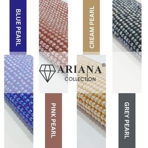 Lámina de Malla de Cristal Color Durazno Marrón, Tela de Malla con Pedrería Premium para Decoración de Vestidos de Novia, Manualidades y Joyería - Product Image 5