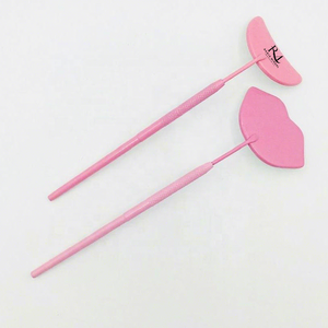 Best Quality Lip And <b>Moon</b> Shape Eyelash Extension <b>Mirror</b> Stainless Steel Pink Powder Coated Color - Product Image 3