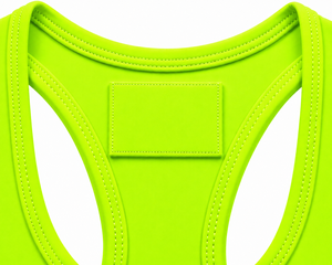 Soutien-gorge de sport dos nageur vert lime pour femme, col rond, sans coutures, maintien élevé, respirant, couleur unie, simple devant, pour le yoga et les activités sportives - Product Image 5