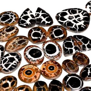 Wholesale Hot Selling Quality Natural Smooth <b>Polished</b> <b>Black</b> Septarian Quartz Natural Loose Gemstone For Women Jewelry Making - Product Image 4