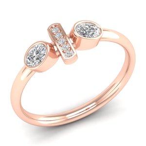 แหวนเพชร REYES ดีไซน์สั่งทำพิเศษ ทอง 14K เพชร HPHT CVD ผลิตในห้องปฏิบัติการ ของขวัญวันครบรอบแต่งงานที่สมบูรณ์แบบ เครื่องประดับชั้นดีสำหรับผู้หญิง - Product Image 2