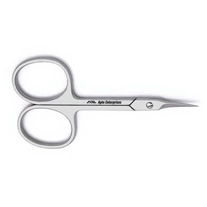 Ciseaux à cuticules courbés 3,5 pouces, pointe en forme de flèche, super tranchants, précision, manucure, pédicure, soin des ongles, toilettage, acier inoxydable - Product Image 4