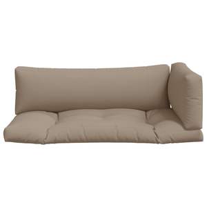 Ensemble de 3 coussins d'extérieur taupe 100% polyester, coussin de palette pour terrasse, jardin ou véranda - Product Image 4