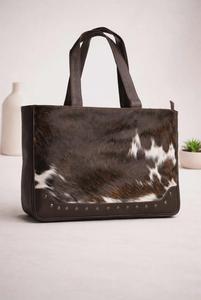 Bolso Tote de Cuero Genuino con Pelo, de Buena Calidad, para Mujer, a la Moda, Color Sólido, Estilo Vintage, con Cierre de Cremallera, Duradero - Product Image 6