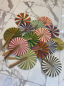 พัดใบปาล์ม งานฝีมือถักทอ สำหรับร้านบูติก - Product Image 2