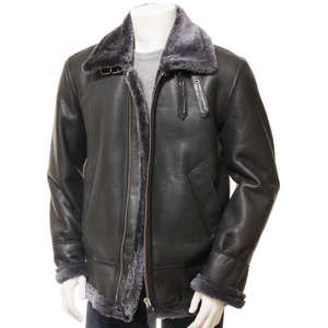 Chaqueta de Cuero de Primera Calidad con Cuello y Puños de Piel Ajustables, Chaqueta de Cuero para Invierno con Cierre Completo, Ropa Urbana, Servicio OEM - Product Image 6