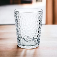 13oz BPA İçermeyen Şeffaf Çevre Dostu Modern Tasarımlı Otel Kullanımı İçin Akrilik Banyo Bardağı, Şeffaf Yüzeyli ve Tek Bardak Tutucu