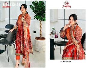 Conjunto de Salwar-Kameez de Algodón con Estampado y Bordado para Uso Casual, el Mejor Tejido, Proveedor y Exportador de Moda Femenina de Surat - Product Image 4