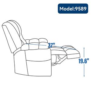 Poltrone Reclinabili Elettriche a Doppio Motore, Massaggio Riscaldato, Posizione Infinita, Capacità 158 kg, Telecomando, per il Corpo - Durezza Media Pesante - Product Image 2