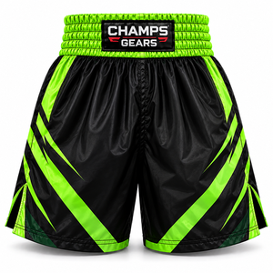Pantalones Cortos de Boxeo Personalizados al por Mayor para Hombre, Tela de Satén Premium, Cintura Elástica, Pantalones de Entrenamiento para Clubes de Boxeo, Gimnasios y Deportes - Product Image 1